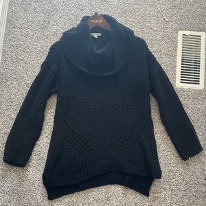 Dark Academia Core-  Midnight Cowl Neck Sweater